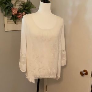 Lace and Tee material in swim cover up